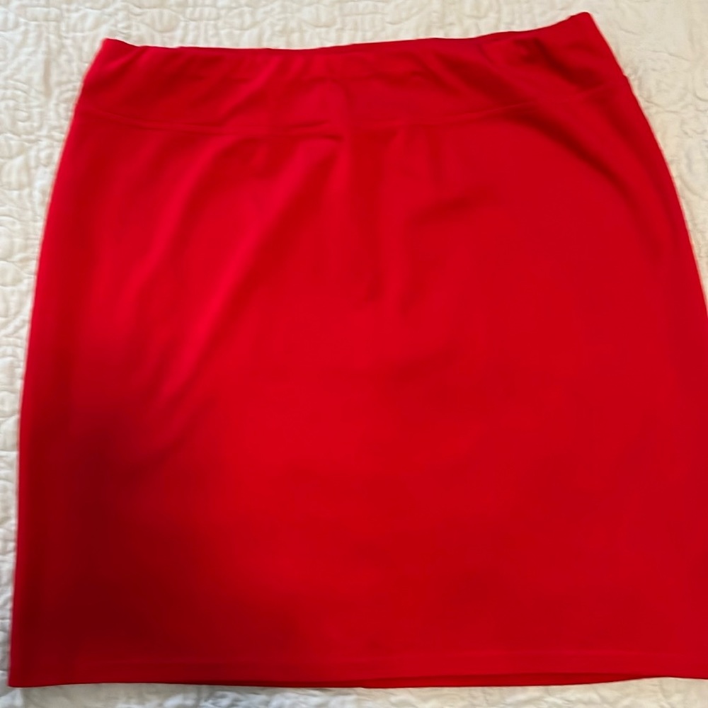 Red Style & Company stretch skirt Xl